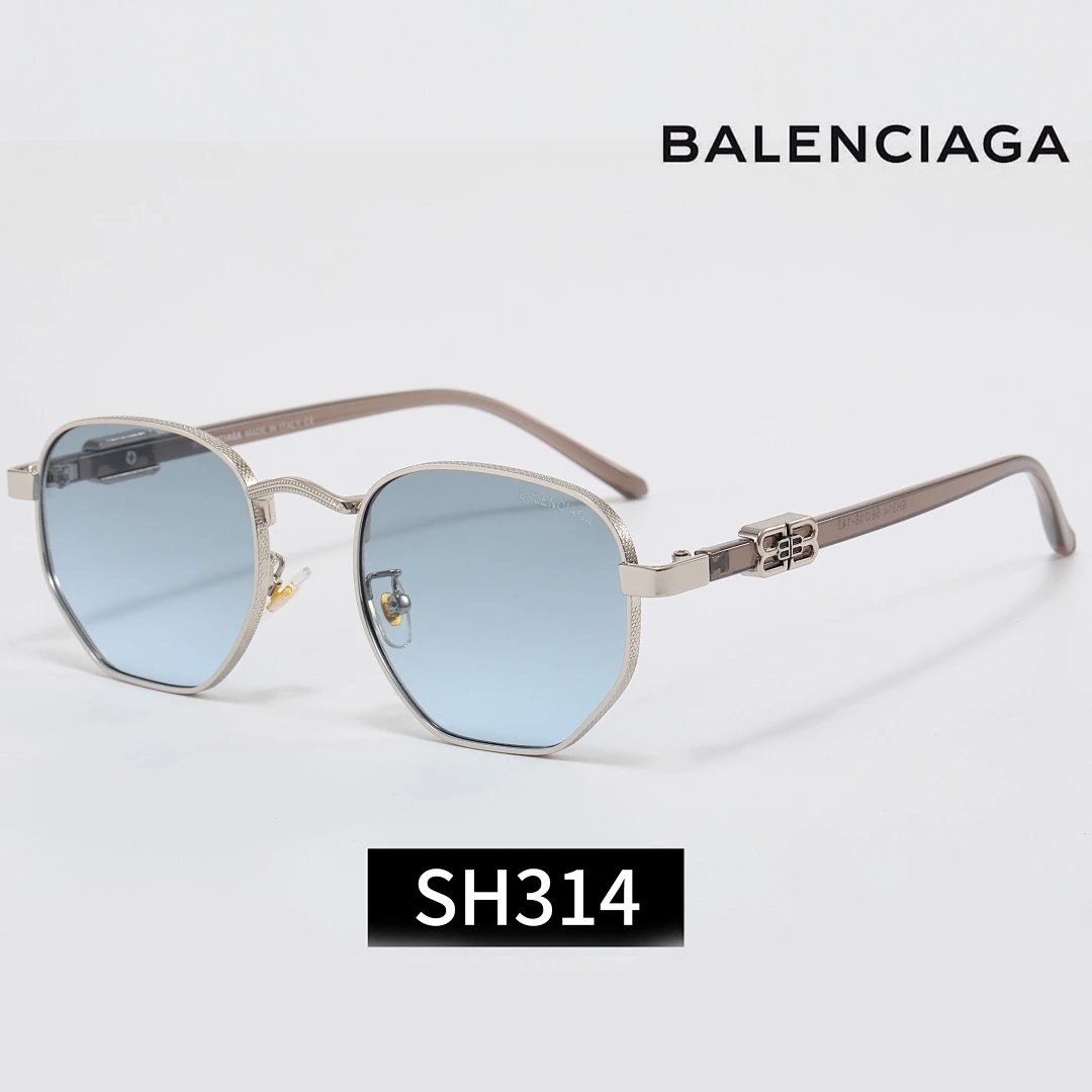 Balenciaga Black Tinted Lens Square Sunglasses, Polished Frame Style 21