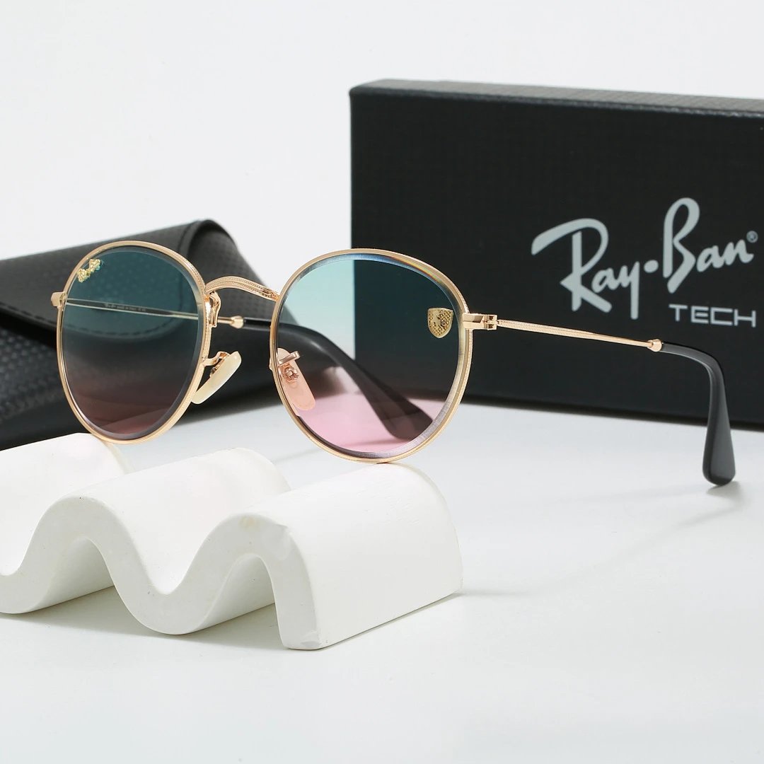 Ray-Ban Black Tinted Lens Metal Frame Sunglasses, Classic Style 03