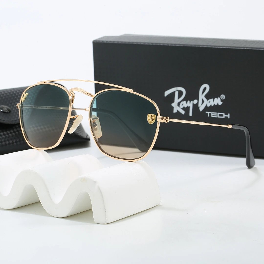 Ray-Ban Black Tinted Lens Metal Frame Sunglasses, Classic Style 03