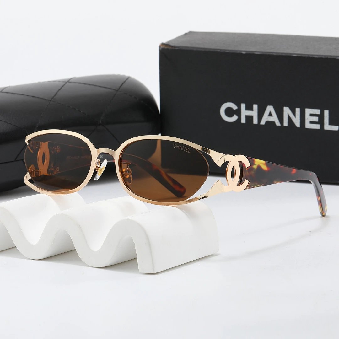 Chanel Black Tinted Lens Square Sunglasses, Polished Frame Style 31