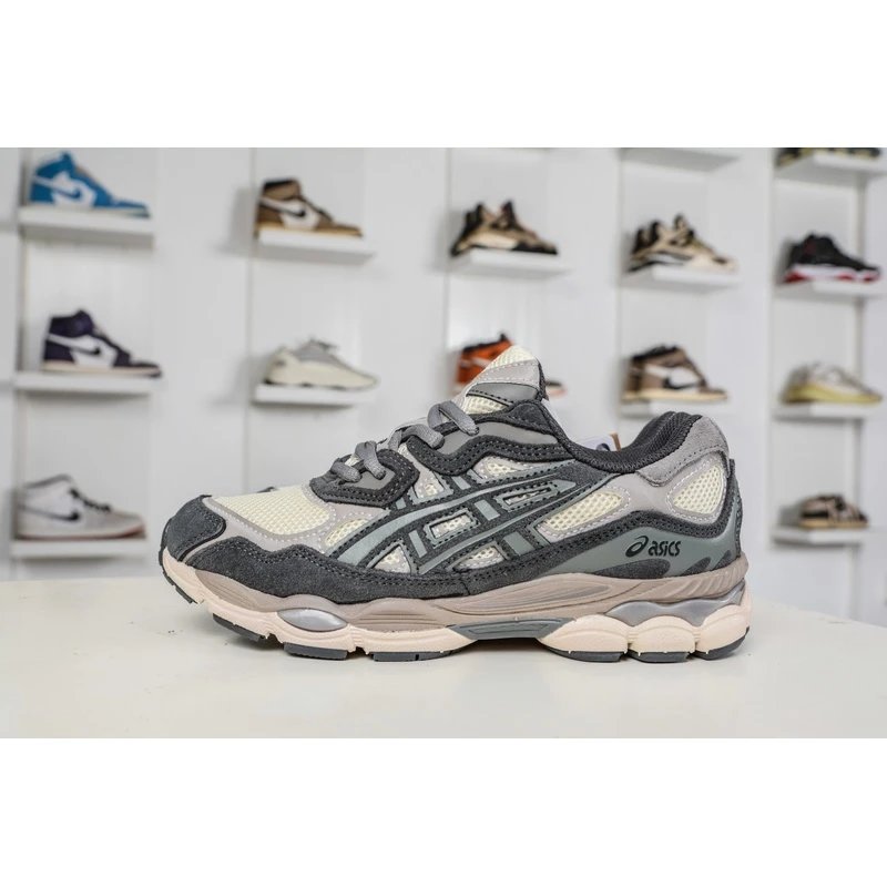 ASICS GEL-NYC Grey Cream Beige Sneakers - Style 7