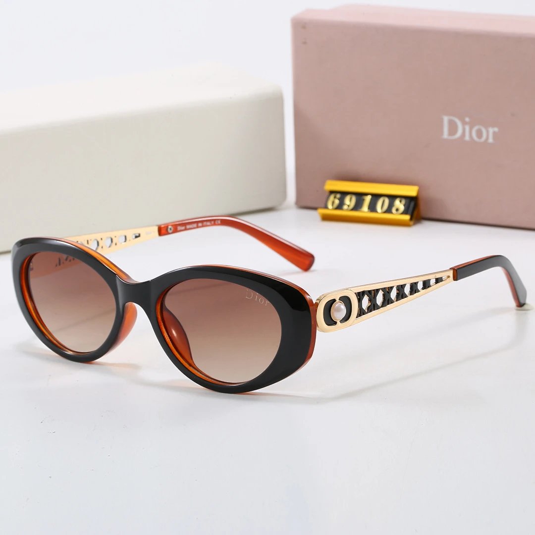 Dior Brown Tinted Lens Square Sunglasses, Polished Frame Style 33