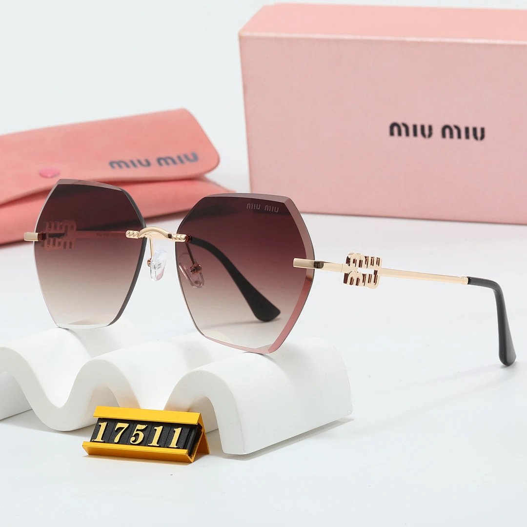 Miu Miu Tinted Lens Square Sunglasses, Polished Frame Style 17