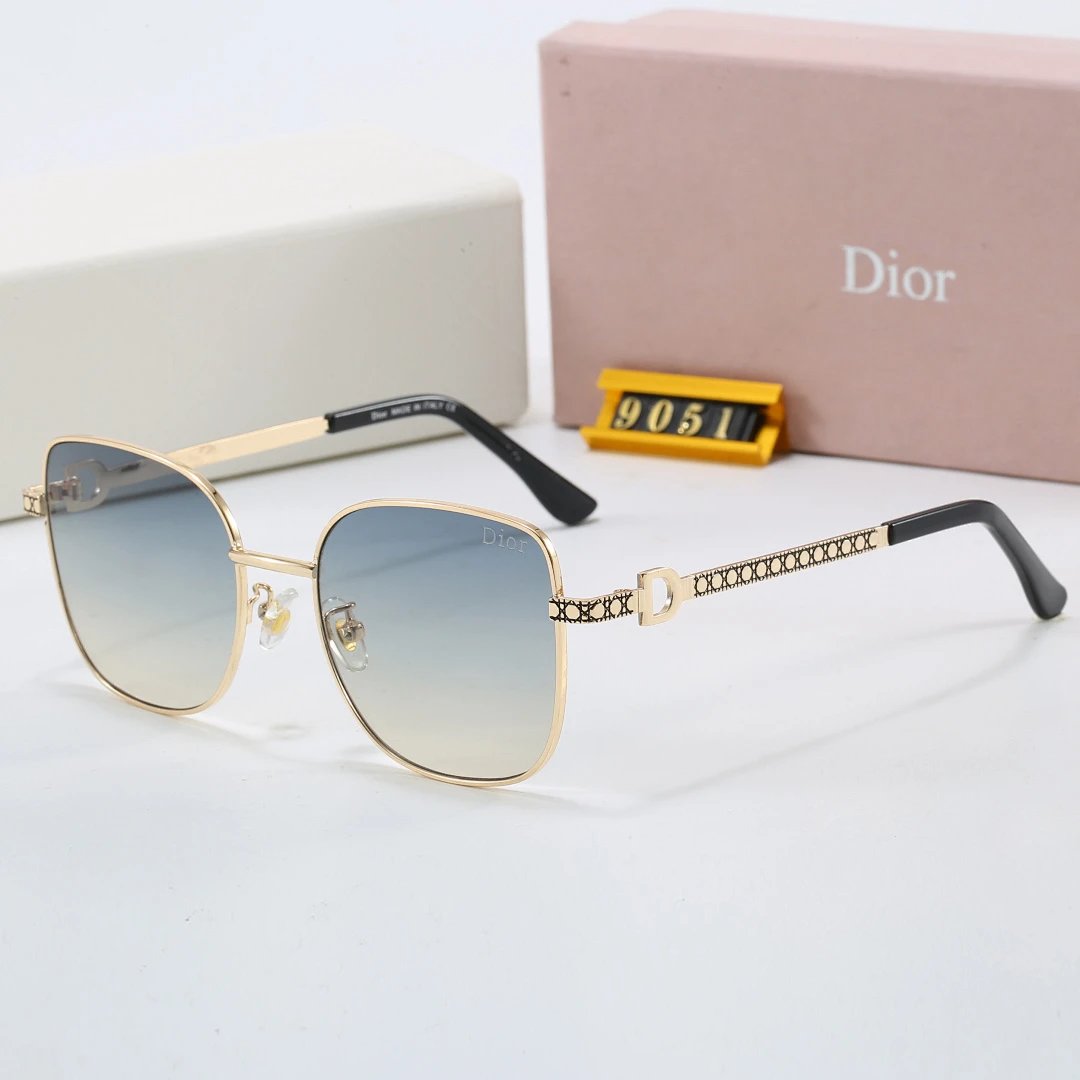 Dior Tinted Lens Square Sunglasses, Polished Frame Style 19