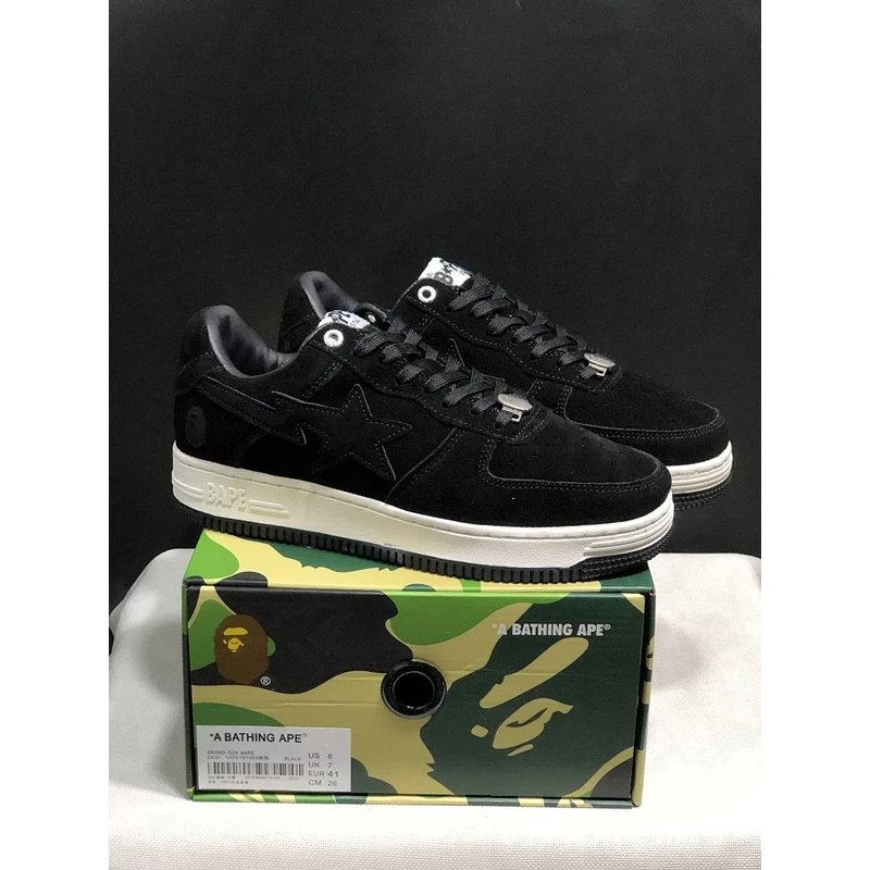 BAPE STA Low Top Sneakers low-top Grey Black - Style 14
