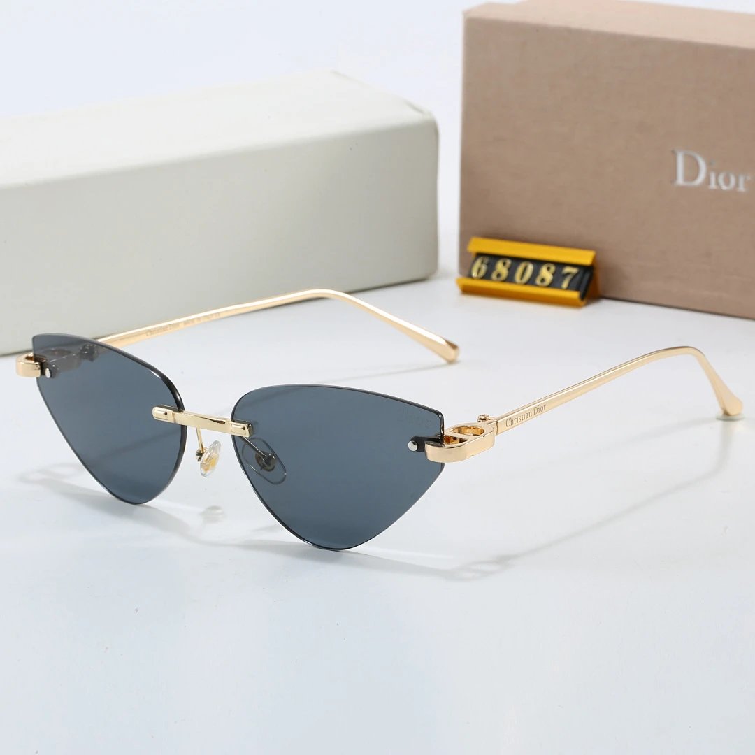 Dior Gray Tinted Lens Square Sunglasses, Polished Frame Style 12