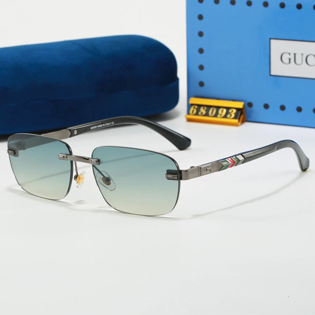 Gucci Blue Tinted Lens Designer Sunglasses, Polished Frame Style 05