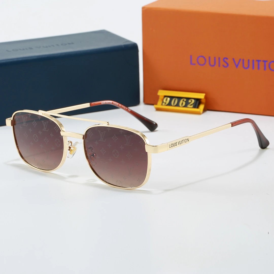 Louis Vuitton Brown Tinted Lens Square Sunglasses, Polished Frame Style 09