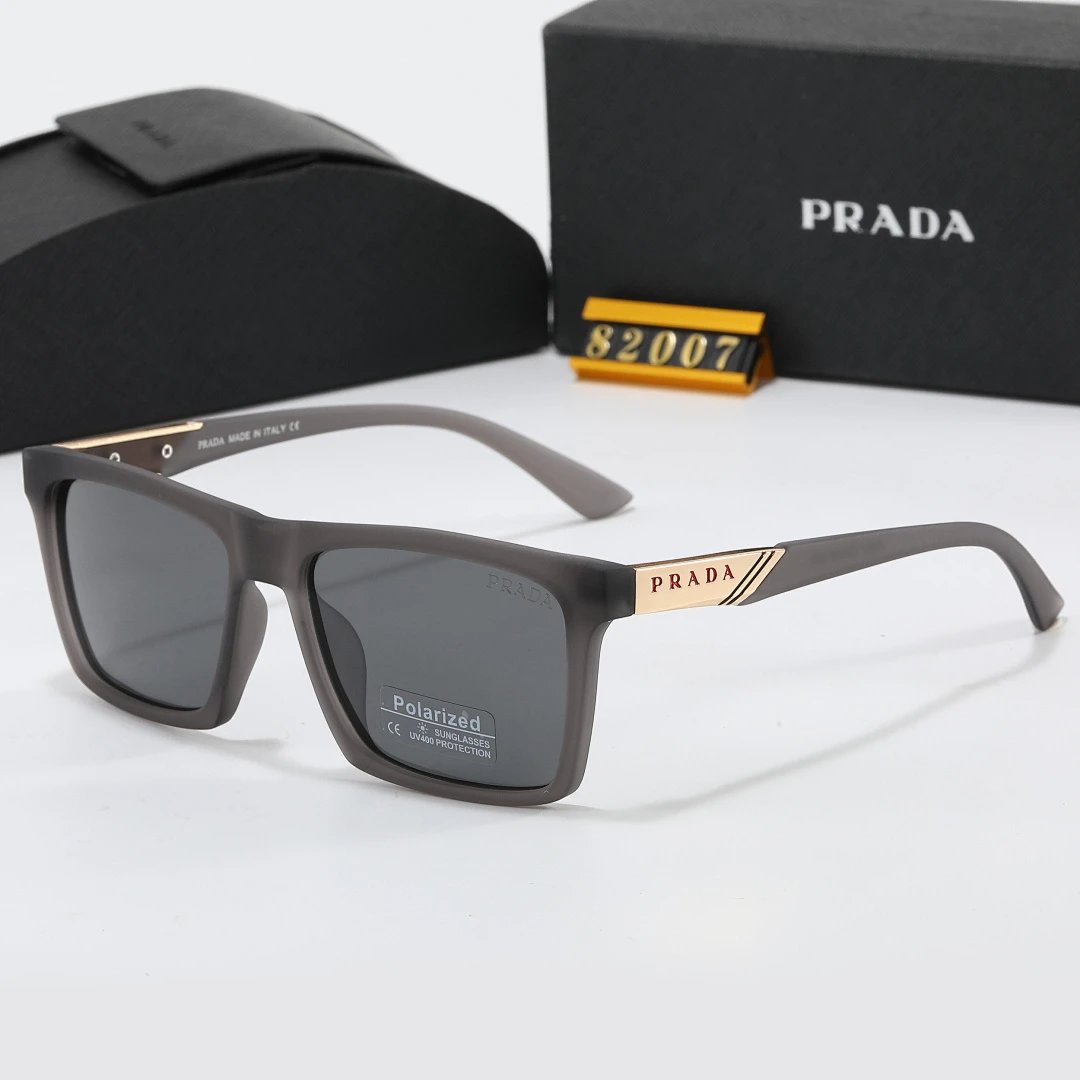 Prada Black Tinted Lens Square Sunglasses, Polished Frame Style 27