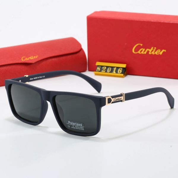 Cartier Red Tinted Lens Geometric Sunglasses, Polished Frame Style 06