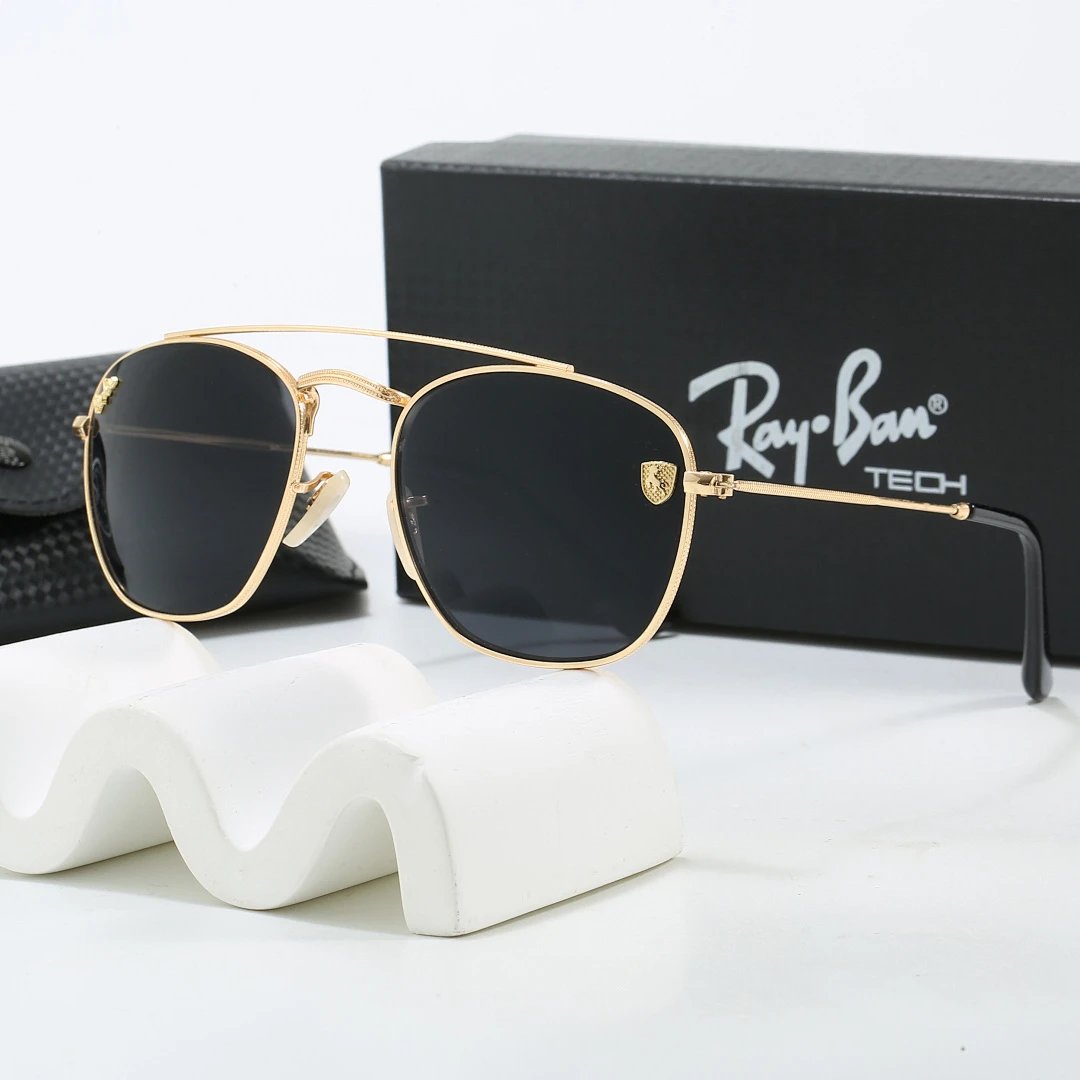 Ray-Ban Black Tinted Lens Metal Frame Sunglasses, Classic Style 08