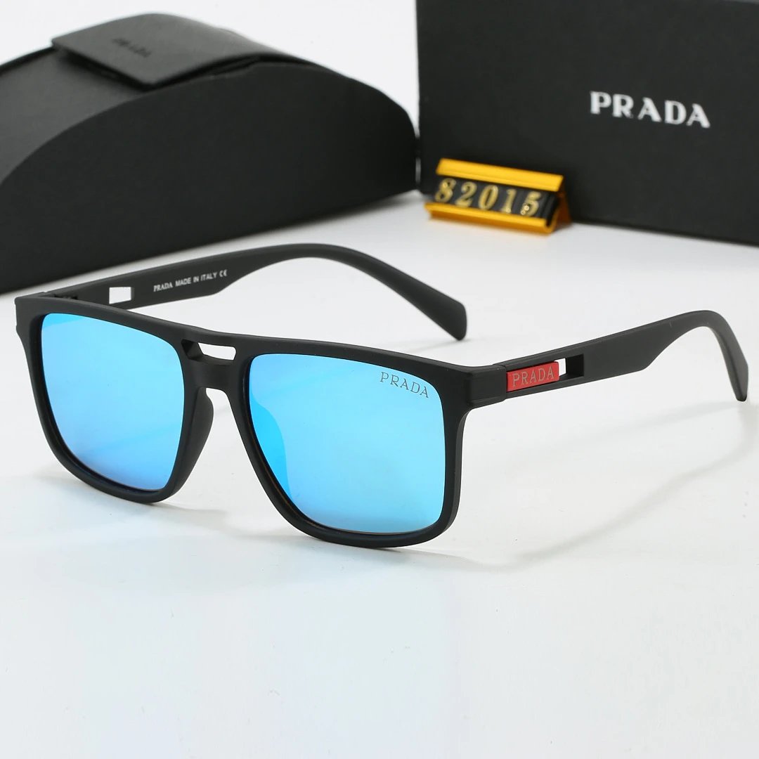 Prada Black Tinted Lens Square Sunglasses, Polished Frame Style 21