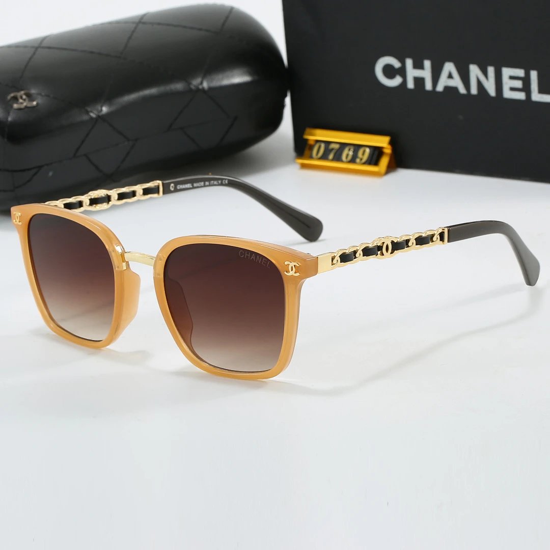 Chanel Black Tinted Lens Designer Sunglasses, Polished Frame Style 05