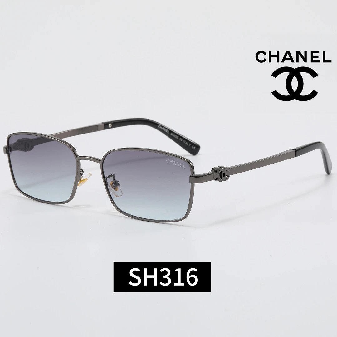 Chanel Black Tinted Lens Designer Sunglasses, Polished Frame Style 01
