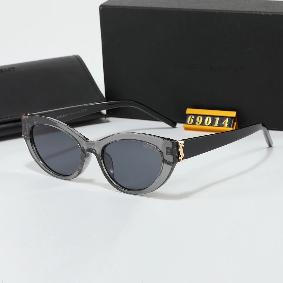 Saint Laurent Black Tinted Lens Square Sunglasses, Polished Frame Style 21