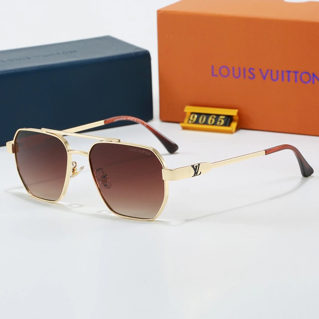 Louis Vuitton Brown Tinted Lens Square Sunglasses, Polished Frame Style 18