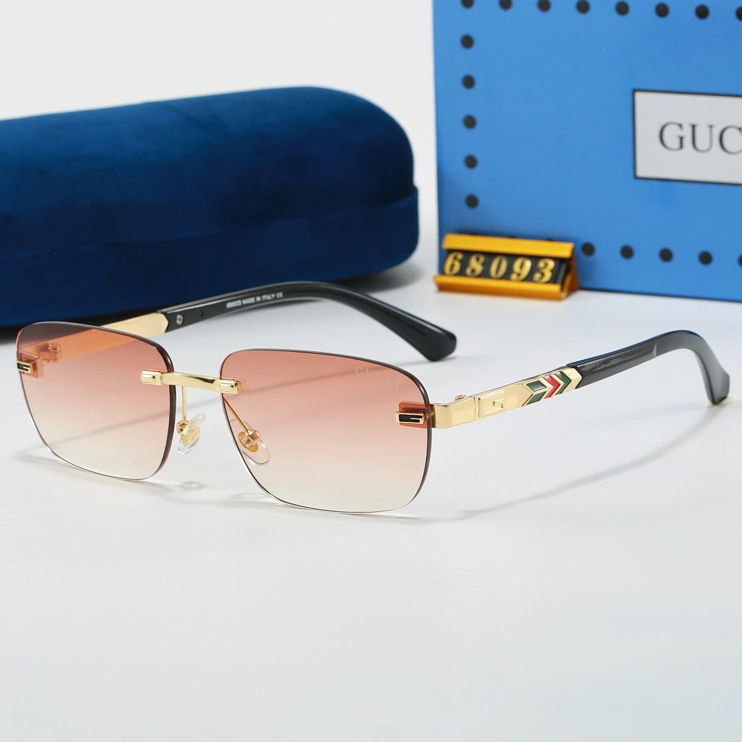 Gucci Blue Tinted Lens Designer Sunglasses, Polished Frame Style 03