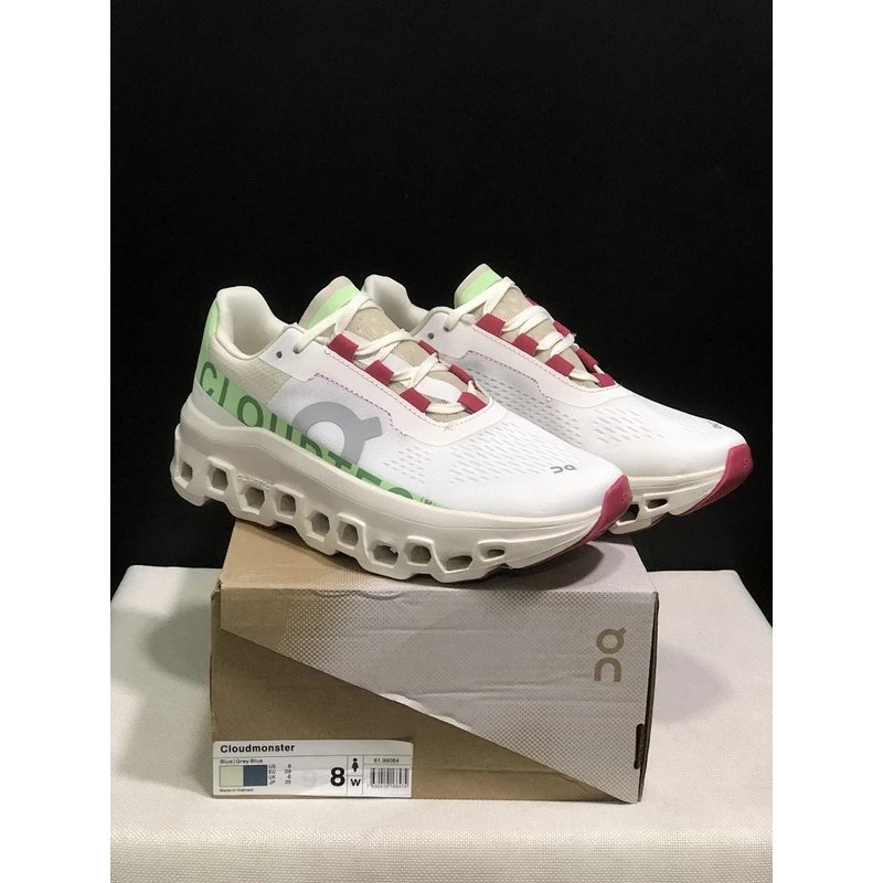 On Cloudmonster 1 Men's Cushioned Everyday Shoe White Gray - Style 03