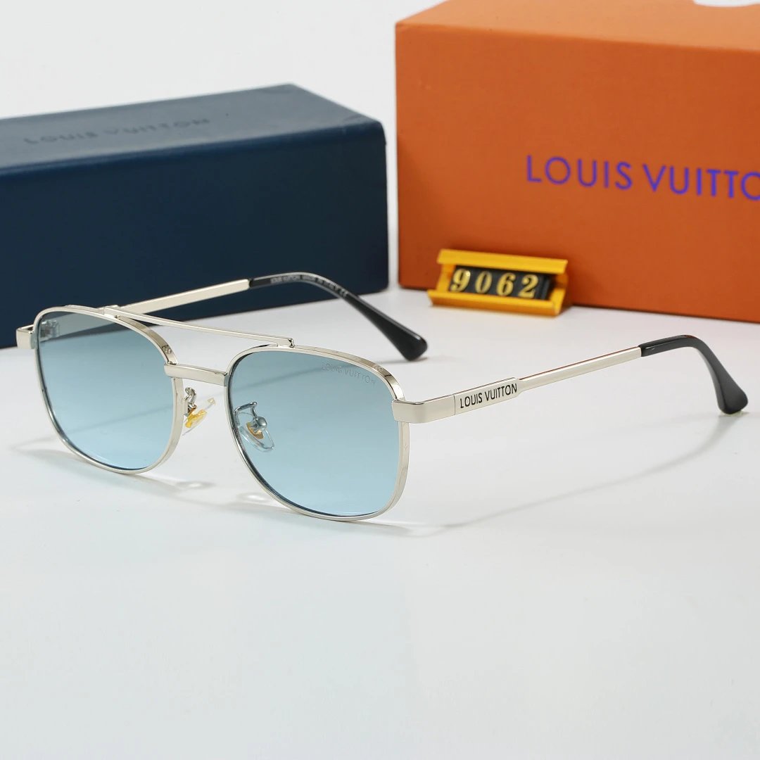 Louis Vuitton Brown Tinted Lens Square Sunglasses, Polished Frame Style 12