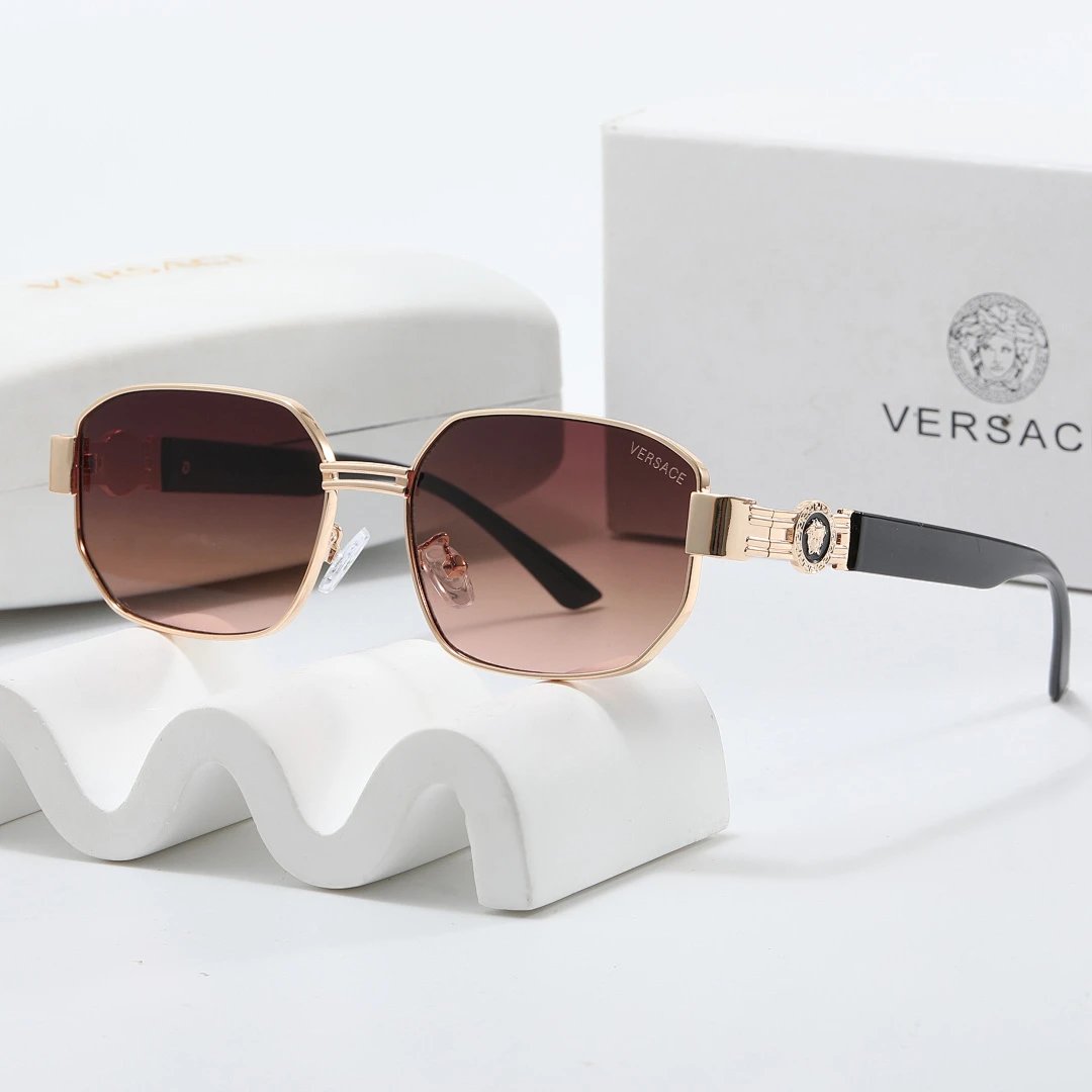 Versace Tinted Lens Square Sunglasses, Polished Frame Style 34