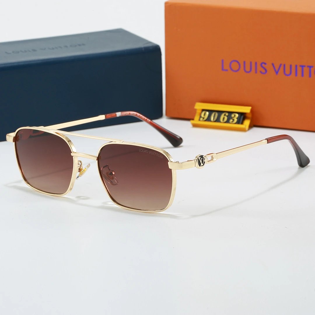 Louis Vuitton Gray Tinted Lens Square Sunglasses, Polished Frame Style 01