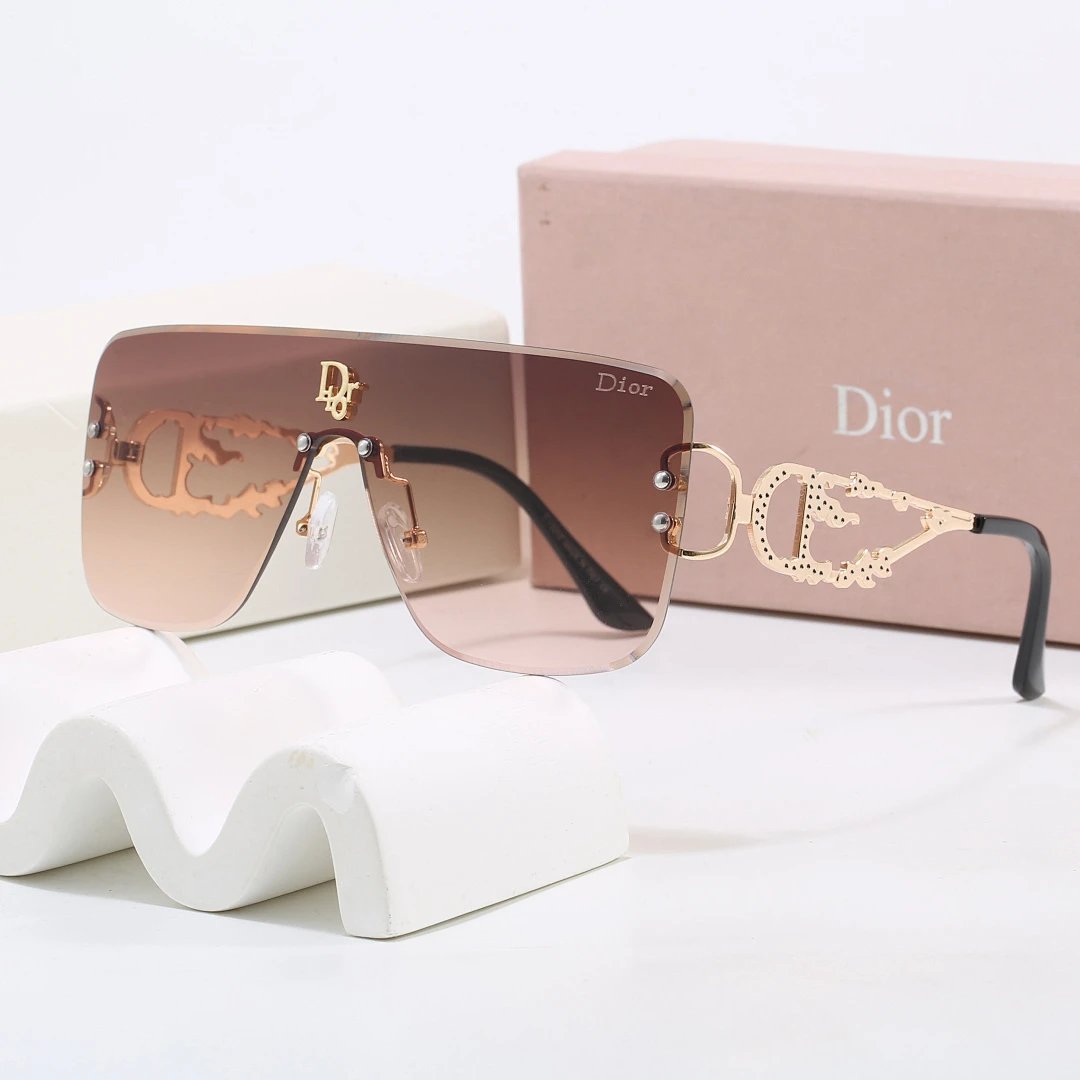 Dior Brown Tinted Lens Square Sunglasses, Polished Frame Style 12