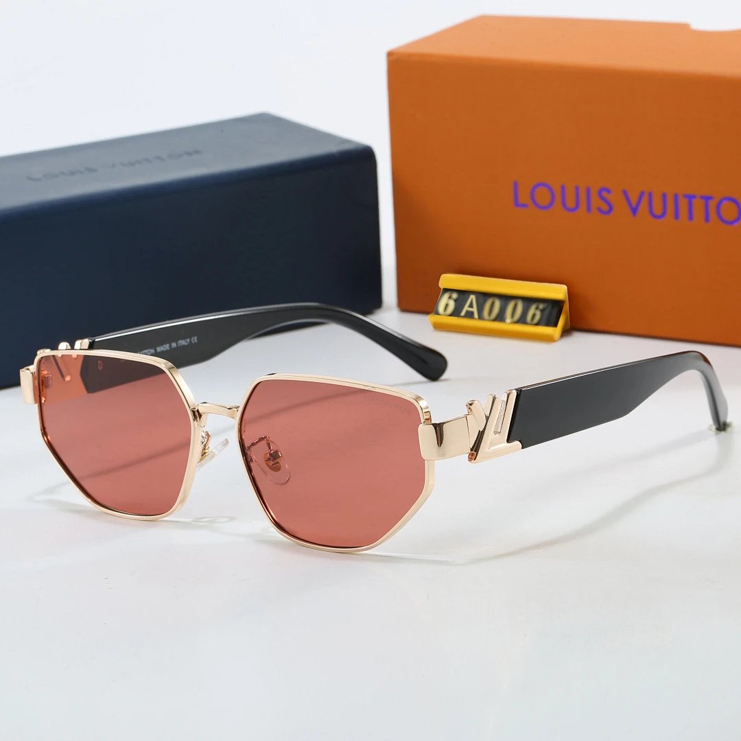 Louis Vuitton Brown Tinted Lens Square Sunglasses, Polished Frame Style 30