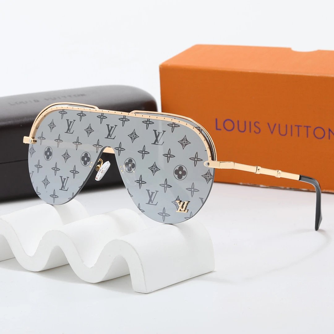 Louis Vuitton Tinted Lens Square Sunglasses, Polished Frame Style 02