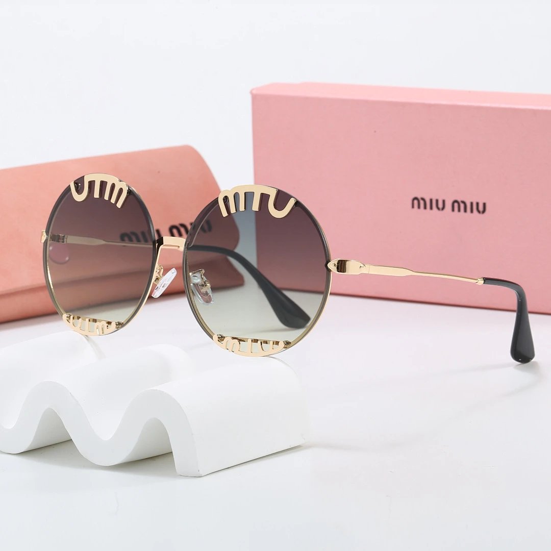 Miu Miu Black Tinted Lens Designer Sunglasses, Polished Frame Style 03