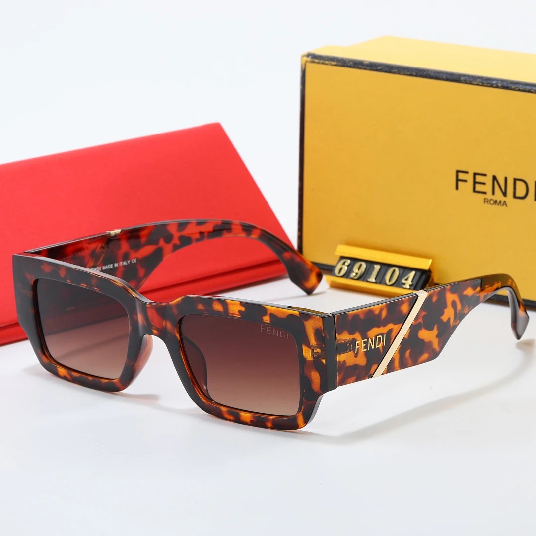 Fendi Brown Tinted Lens Designer Sunglasses, Polished Frame Style 01