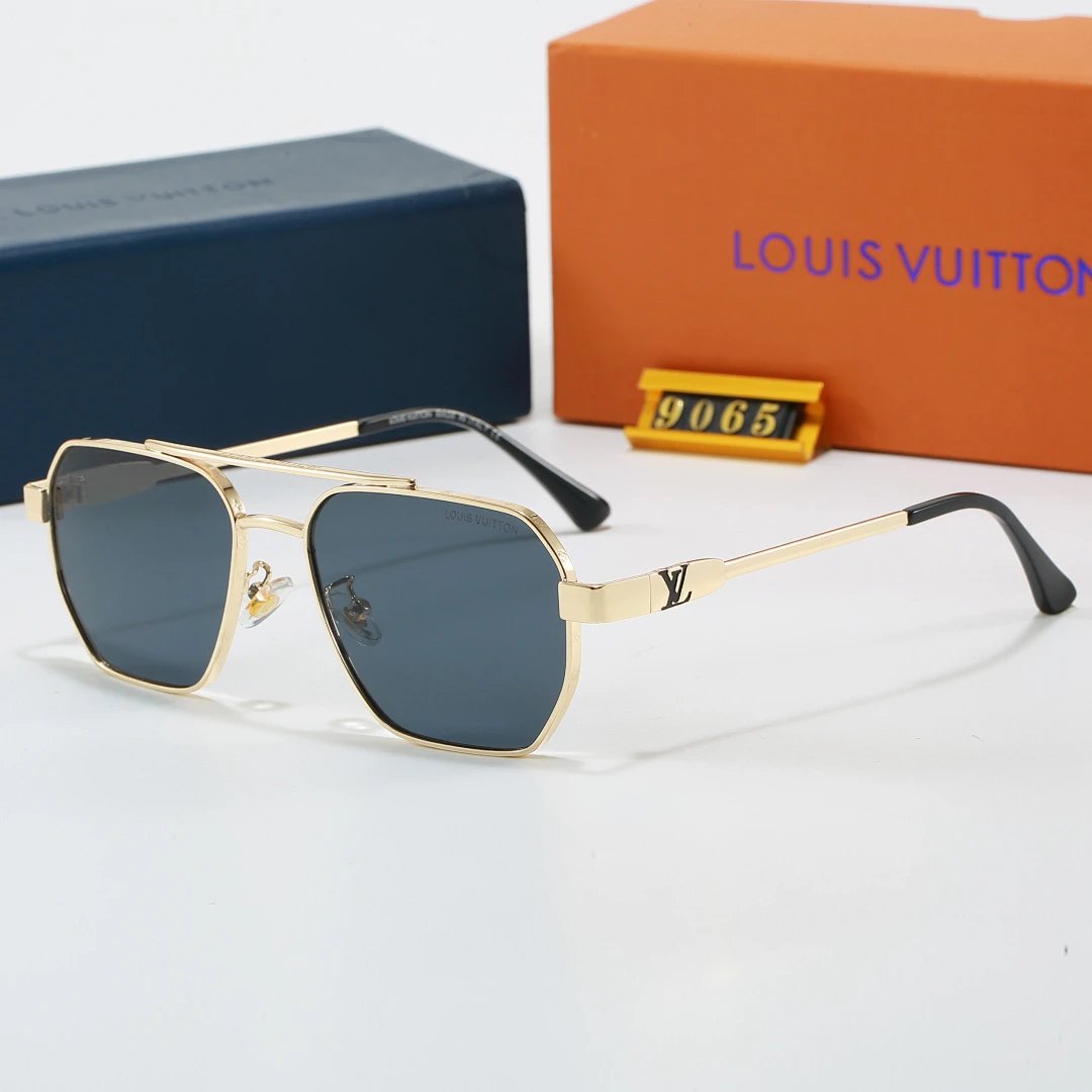 Louis Vuitton Brown Tinted Lens Square Sunglasses, Polished Frame Style 19