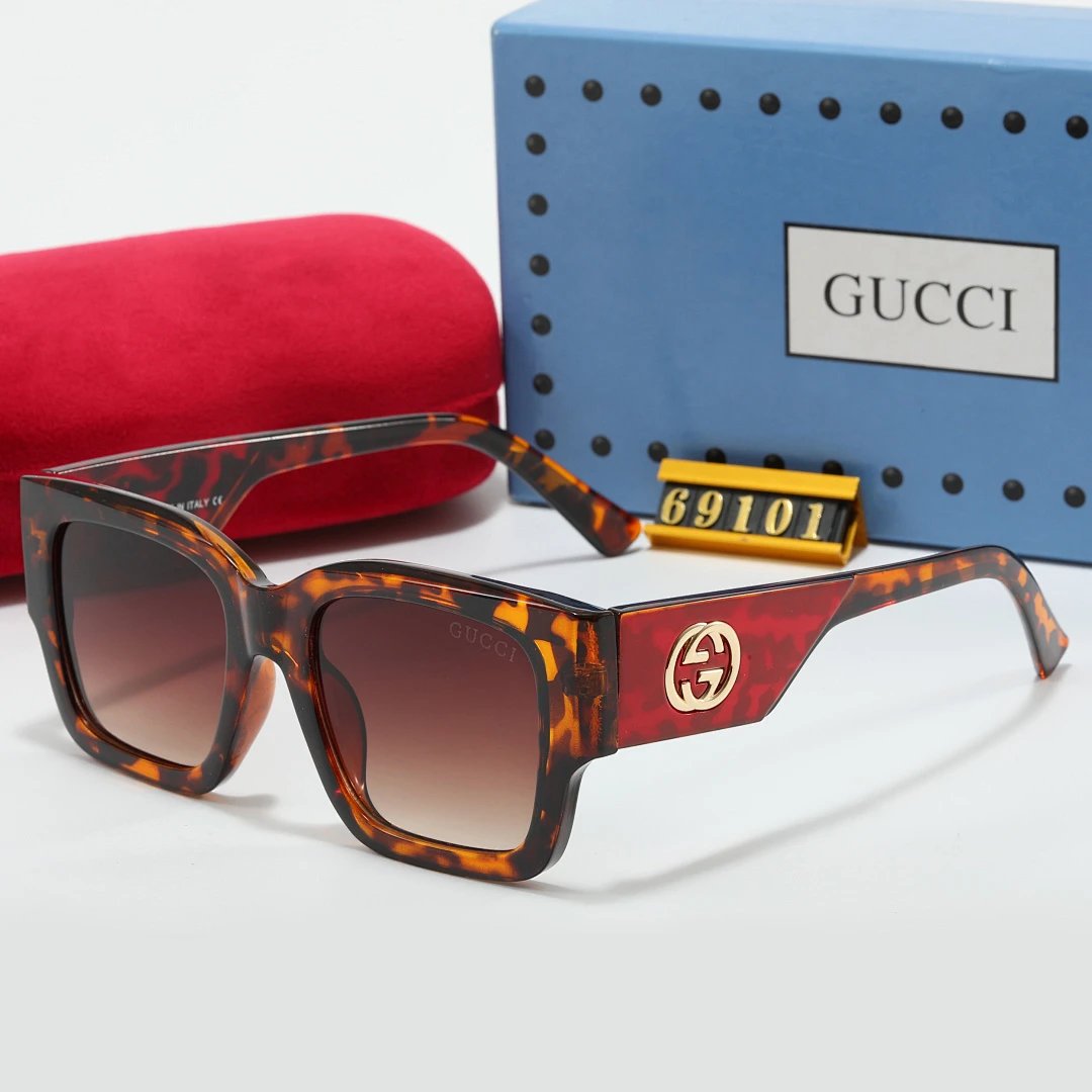 Gucci Tinted Lens Designer Sunglasses, Polished Frame Style 04