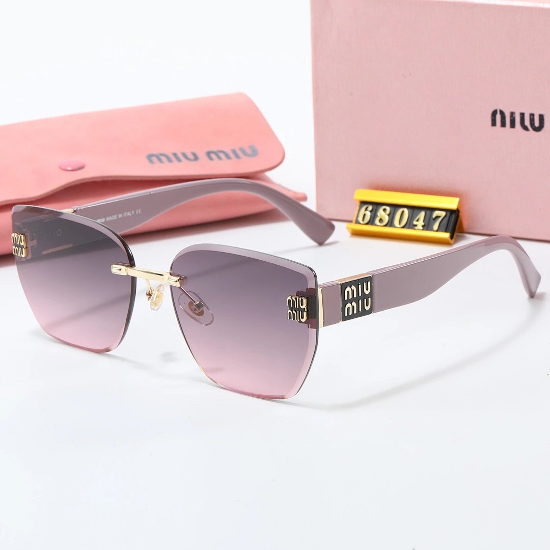 Miu Miu Tinted Lens Square Sunglasses, Polished Frame Style 25