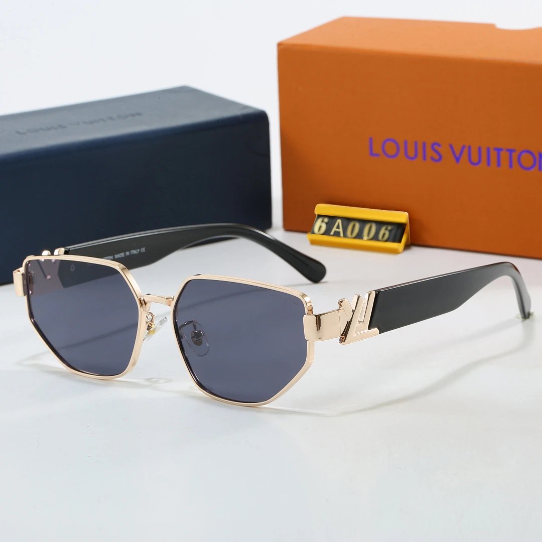 Louis Vuitton Tinted Lens Square Sunglasses, Polished Frame Style 34