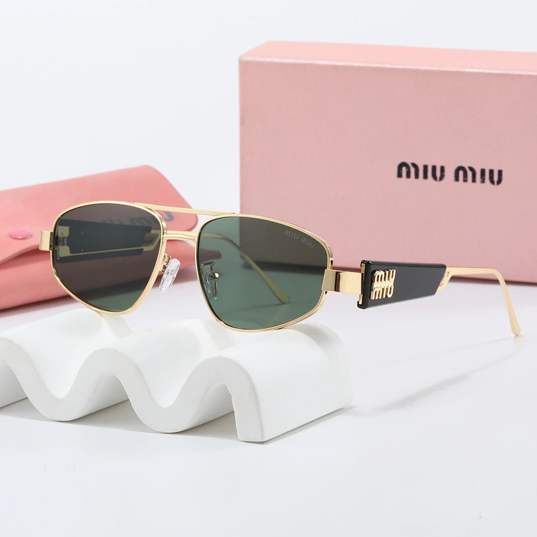Miu Miu Gray Tinted Lens Square Sunglasses, Polished Frame Style 15