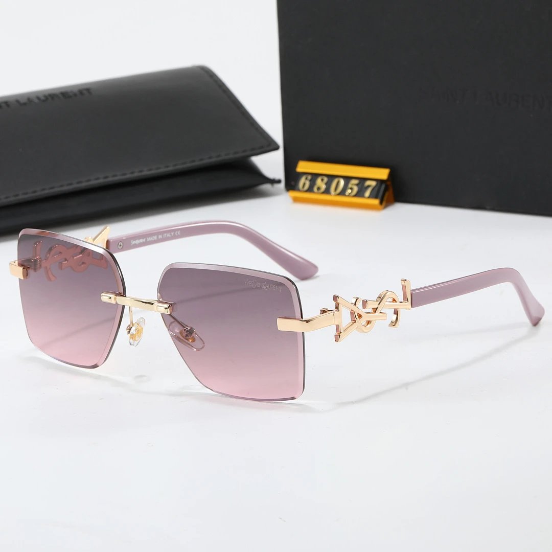 Saint Laurent Black Tinted Lens Designer Sunglasses, Polished Frame Style 04