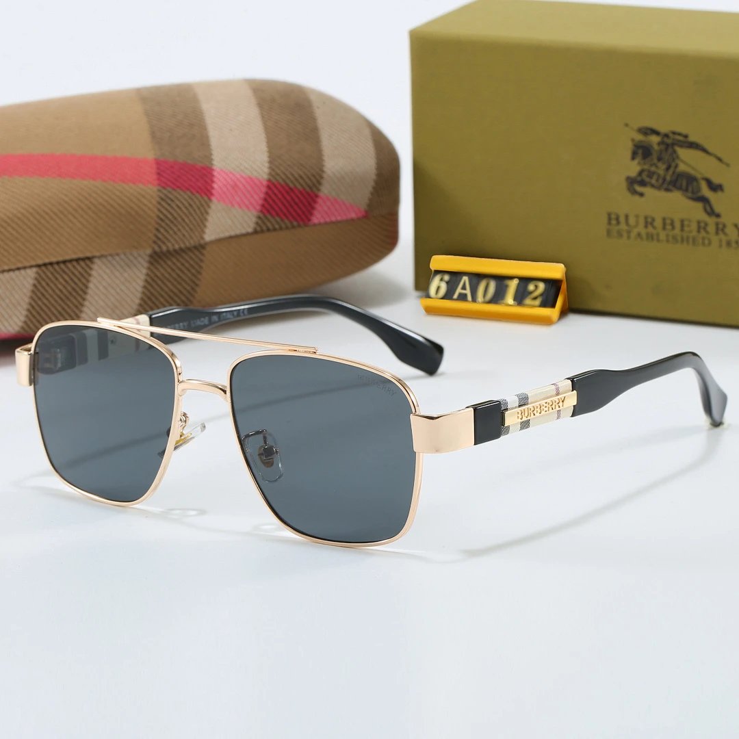 Burberry Tinted Lens Square Sunglasses, Polished Frame Style 14