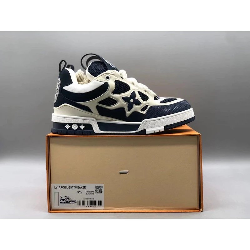 Stake Low Top Sneakers   lace-up Grey Blue - Style 4