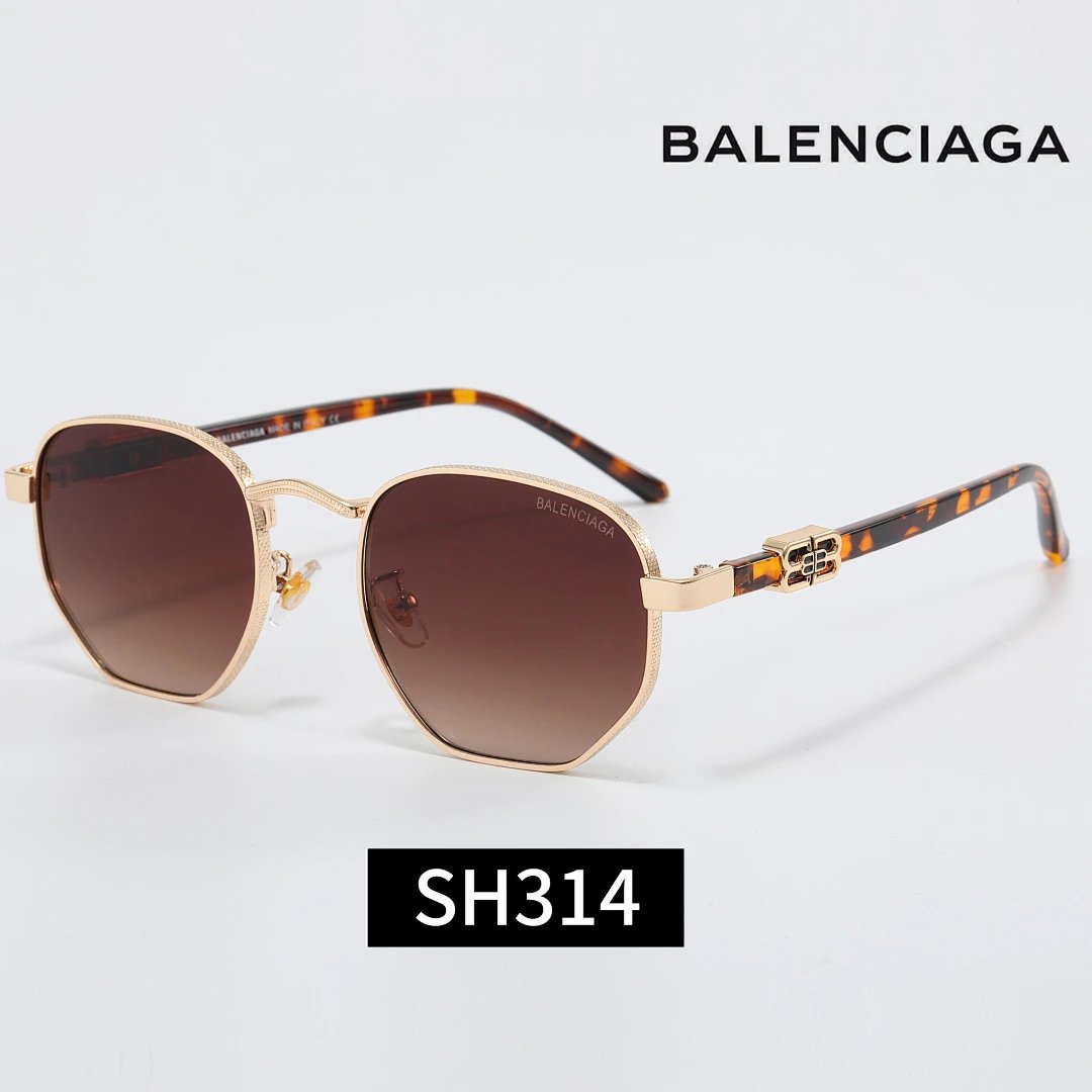 Balenciaga Tinted Lens Square Sunglasses, Polished Frame Style 23