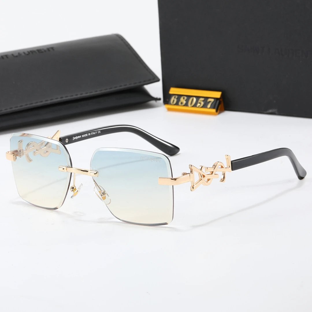 Saint Laurent Black Tinted Lens Designer Sunglasses, Polished Frame Style 01