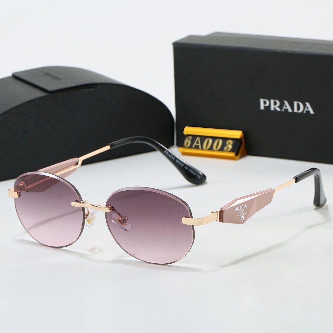 Prada Black Tinted Lens Square Sunglasses, Polished Frame Style 16
