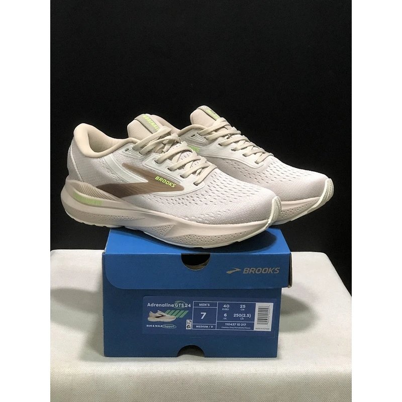 Brooks Adrenaline GT 24 Running Shoes White Grey - Style 4