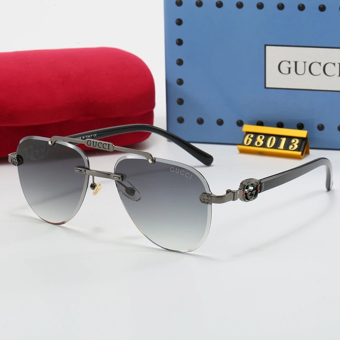 Gucci Tinted Lens Square Sunglasses, Polished Frame Style 06