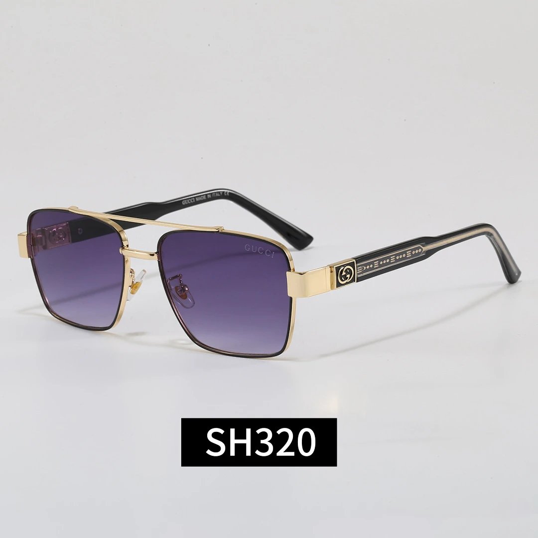 Gucci Black Tinted Lens Square Sunglasses, Polished Frame Style 32