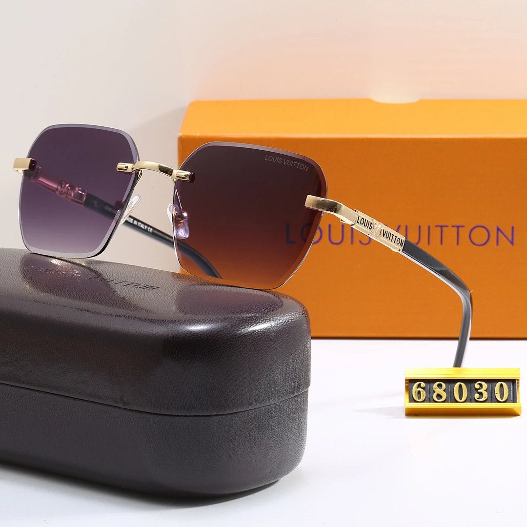 Louis Vuitton Tinted Lens Square Sunglasses, Polished Frame Style 25
