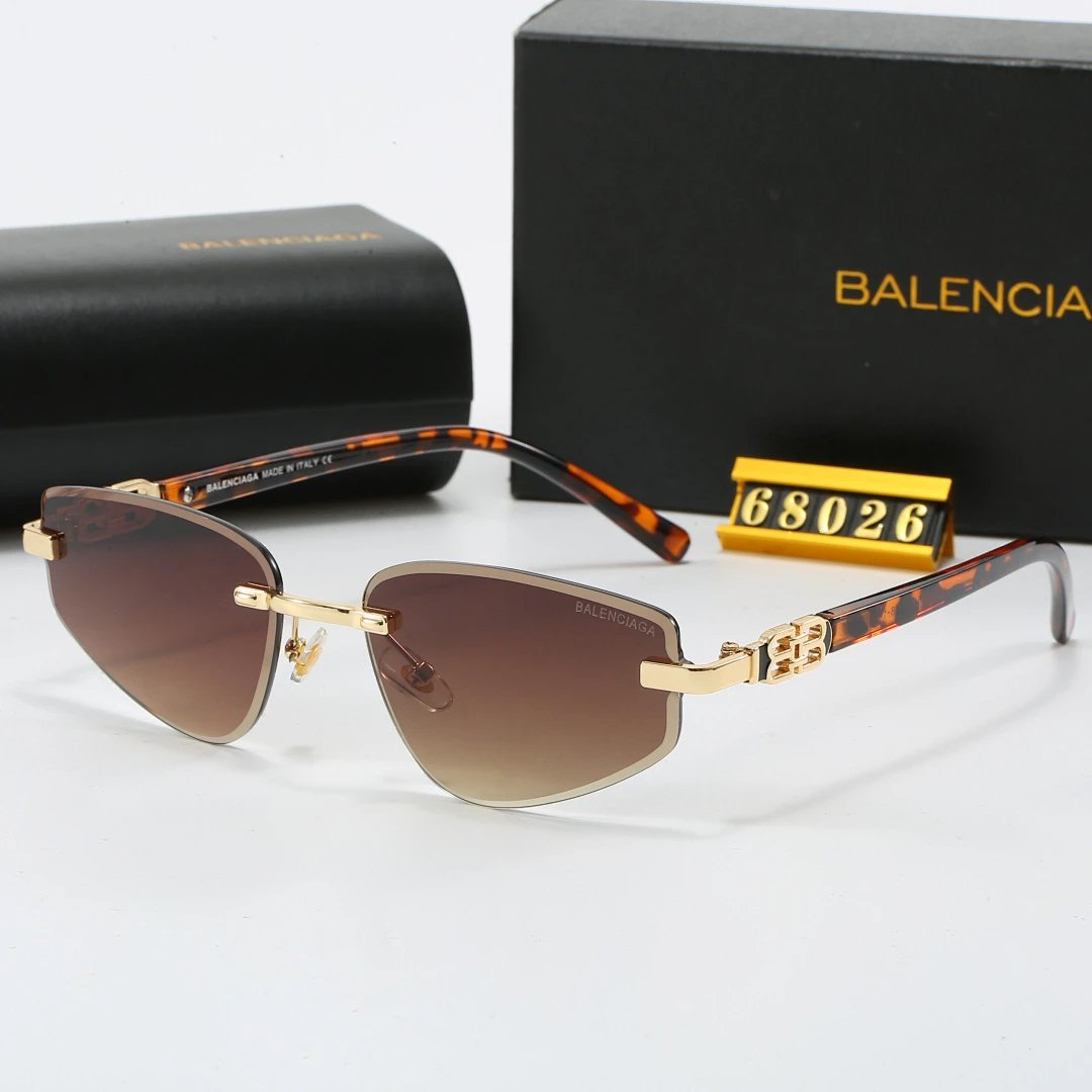 Balenciaga Gray Tinted Lens Designer Sunglasses, Polished Frame Style 02