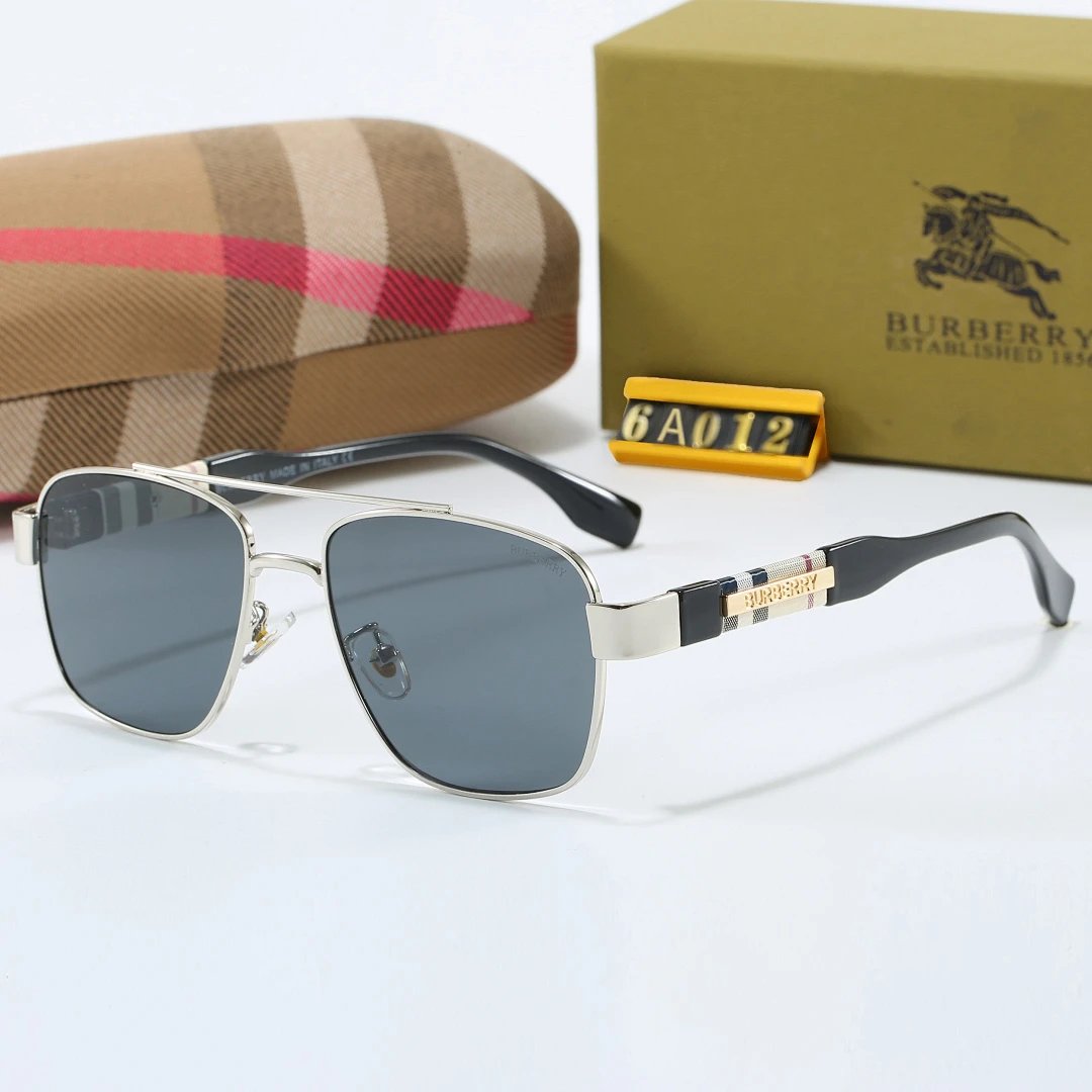 Burberry Tinted Lens Square Sunglasses, Polished Frame Style 09