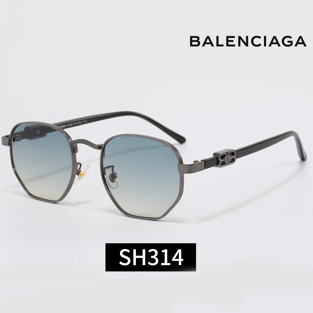 Balenciaga Black Tinted Lens Square Sunglasses, Polished Frame Style 22