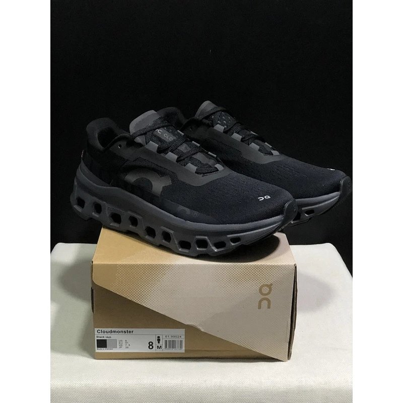 On Cloudmonster 1 Men's Cushioned Everyday Shoe Black Gray - Style 12