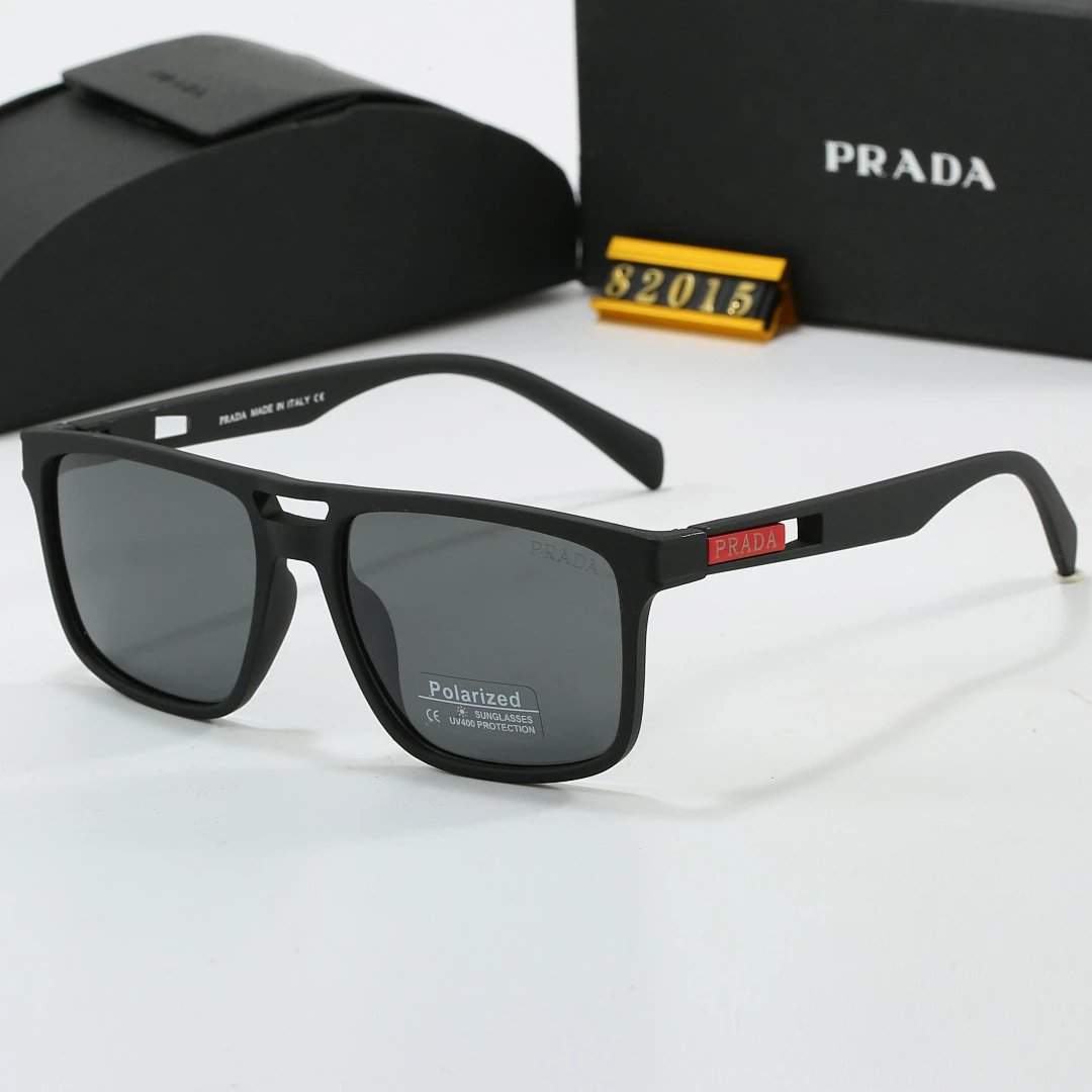 Prada Black Tinted Lens Designer Sunglasses, Polished Frame Style 01